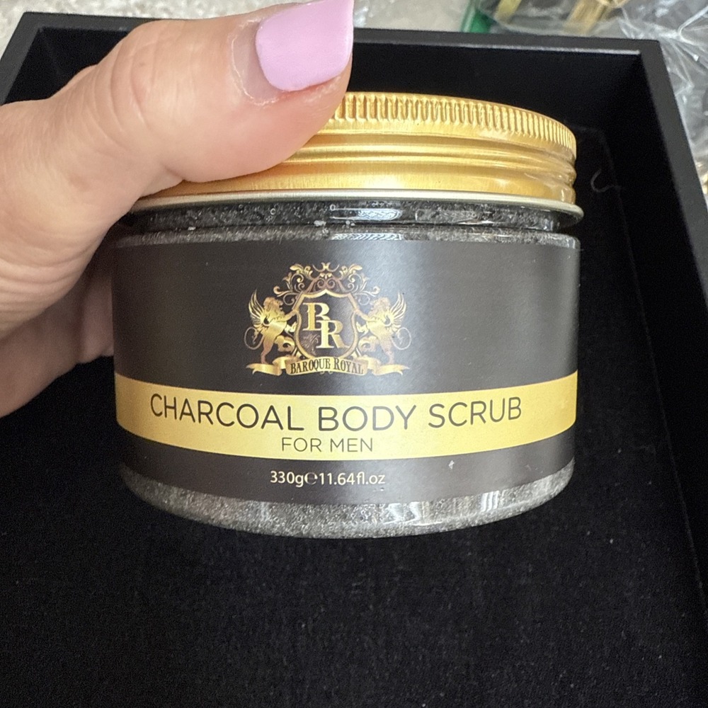Baroque Royal Charcoalnody Scrub 11.64oz Exfoliating Body Scrub For Men‎ 4203